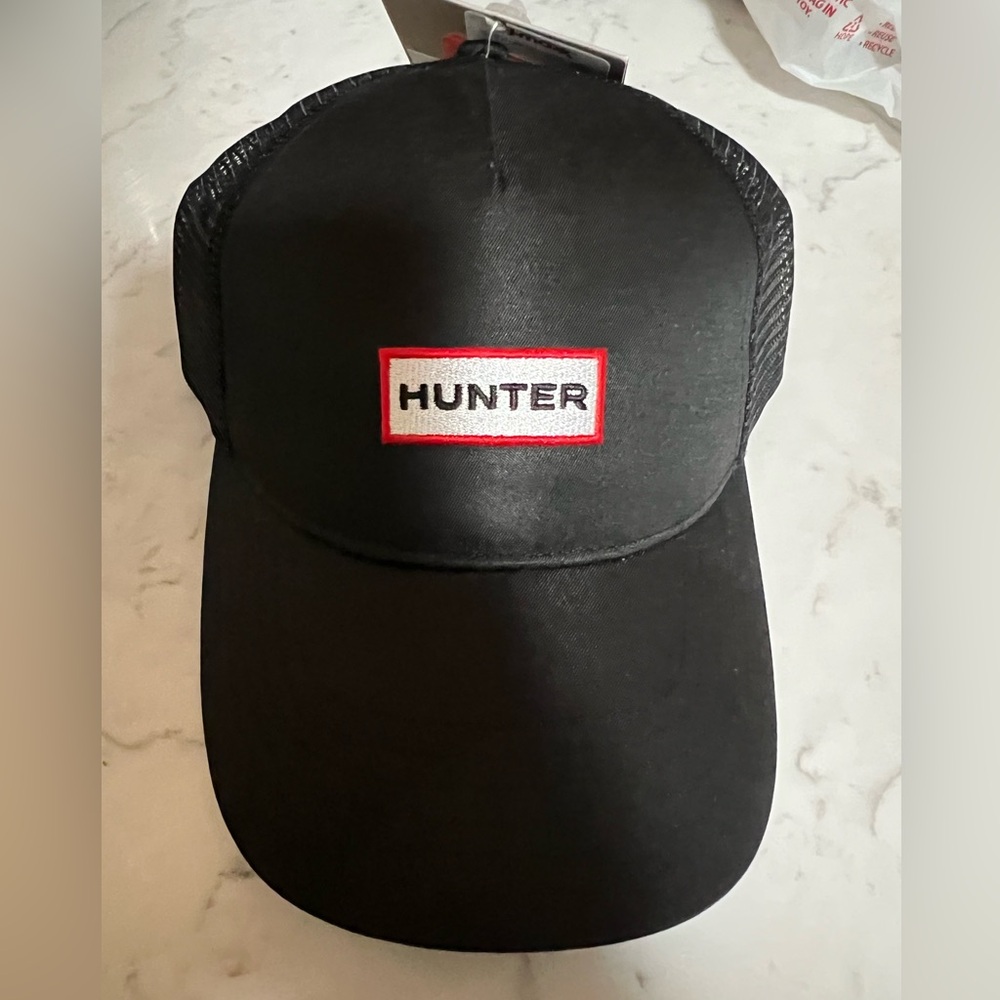 Hunter Black Hat with Logo Patch